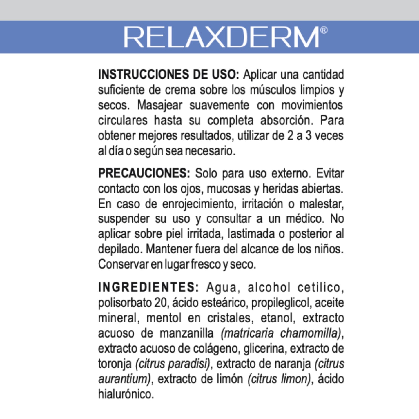 Relaxderm Crema Muscular 120 ml